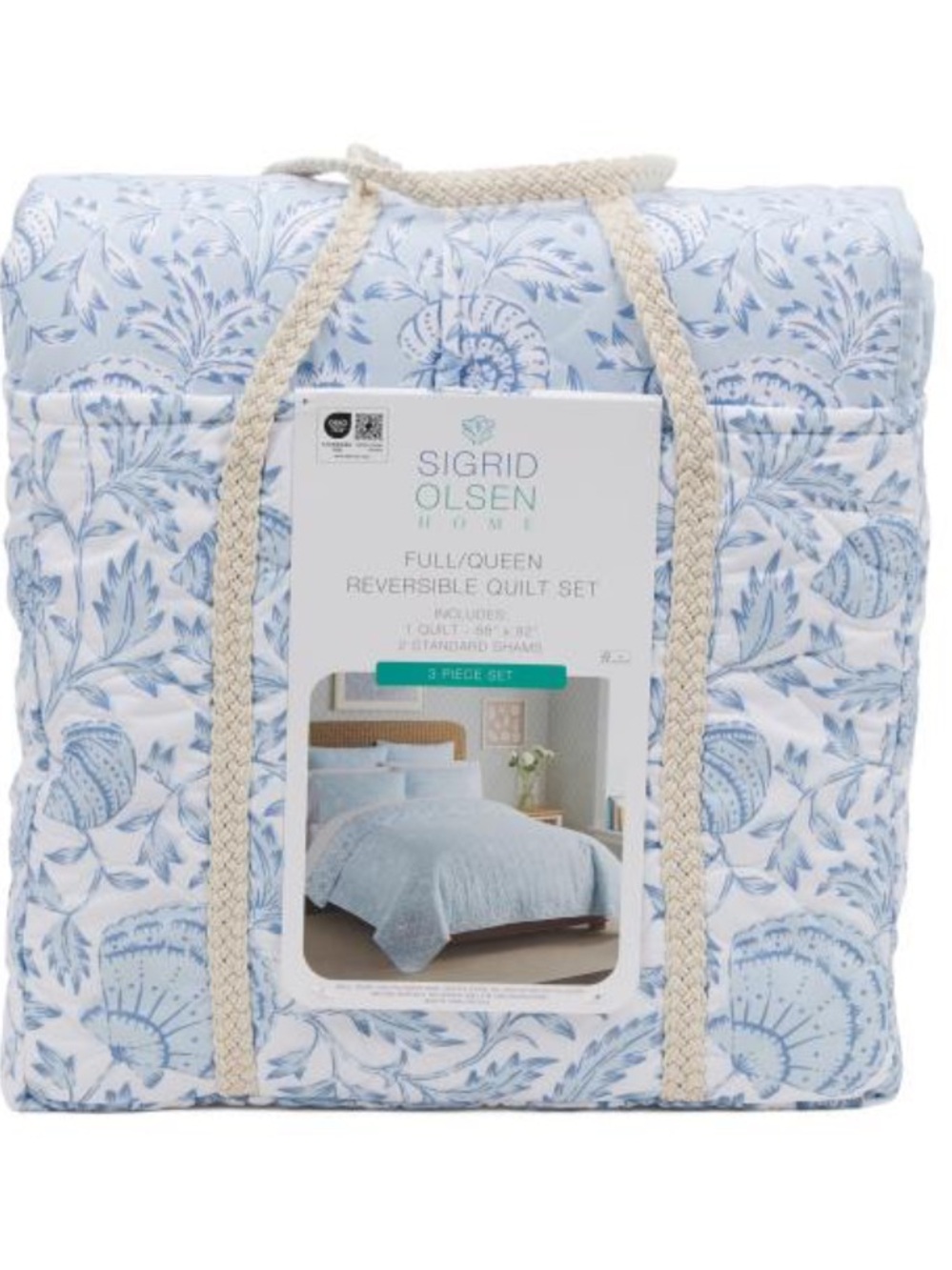 Sigrid Olsen Ski Floral Reversible Quilt Set